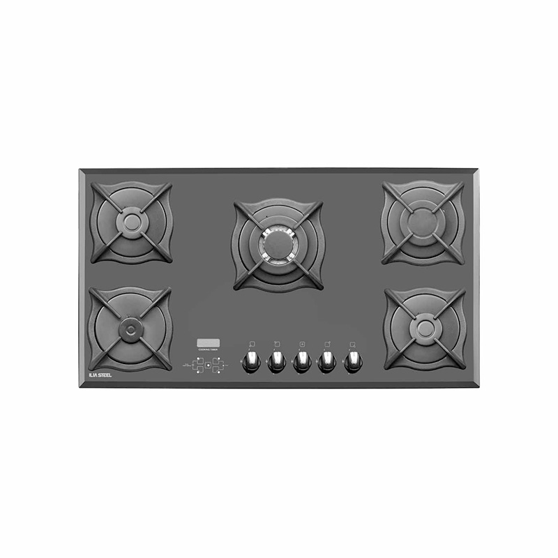 اجاق گاز رومیزی ایلیااستیل G 503 D-2 ایلیا استیل اجاق صفحه ای شیشه ای 5 شعله G503D - Image 1