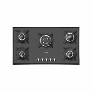 ایلیا استیل اجاق صفحه ای شیشه ای 5 شعله G 518